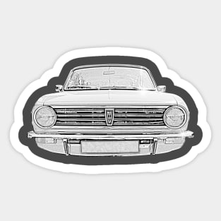 Austin Maxi 1970s British classic car monochrome Sticker